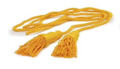 5 Gold Flag Tassels with 96 Cord   - 