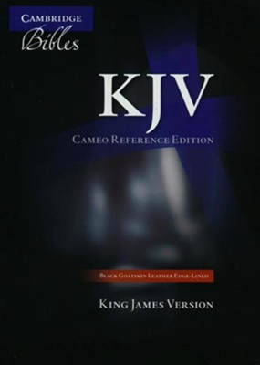 KJV Cameo Reference Bible, Goatskin, black  - 