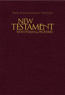 NIV New Testament with Psalms and Proverbs, Pocket-Sized,  Paperback, Burgundy  - 