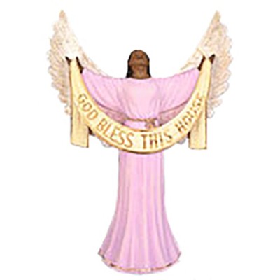 God Bless This House Angel Figurine   - 
