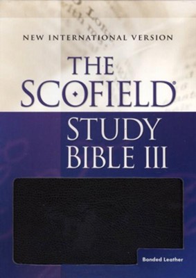 NIV Scofield Study Bible III Bonded Leather Black, Indexed 1984  - 