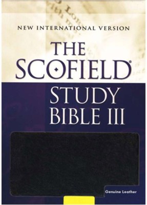 The Scofield Study Bible III, NIV, Black Genuine Leather Indexed 1984  - 