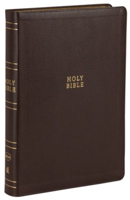 NKJV Super-Giant Print Reference Bible, Comfort Print--bonded leather, brown  - 