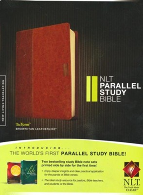 NLT Parallel Study Bible, TuTone Brown / Tan Imitation Leather  - 