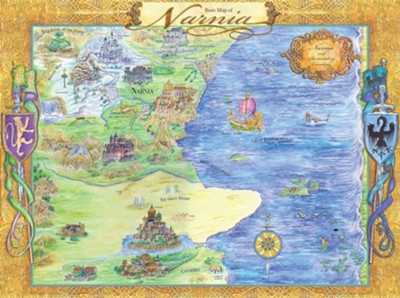 The Rose Map of Narnia and Laminated Wall Chart    - 