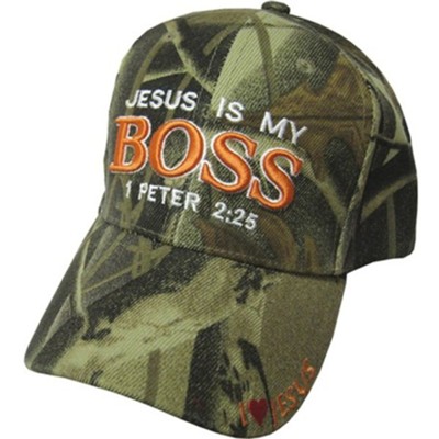 Jesus Is My Boss Cap Camo  - 