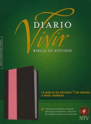 Biblia de estudio del diario vivir NTV, piel imit. rosado/marron  (NTV Life Appl. Study Bible, Soft Leather-Look, Pink/Brown)  - 