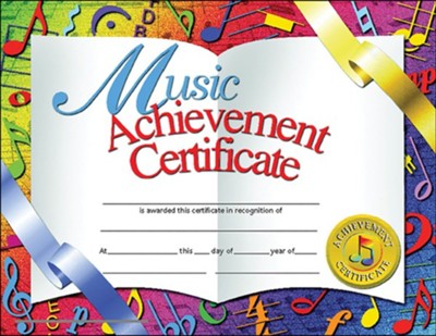 Music Achievement Certificate (Pack of 30)   - 