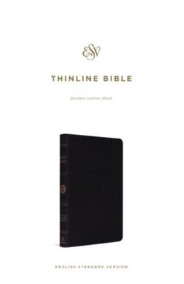 ESV Thinline Bible, Bonded leather, Black   -     By: Bible
