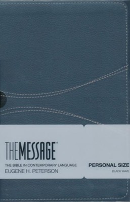 The Message Personal-Size Bible--soft leather-look, black wave  -     By: Eugene H. Peterson
