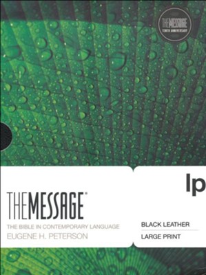 The Message, Large Print Premium Leather, Black   -     By: Eugene H. Peterson
