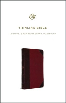 ESV Thinline Trutone Bible, brown/cordovan with portfolio design, Imitation Leather  - 