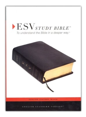 ESV Study Bible--Genuine leather, black  - 