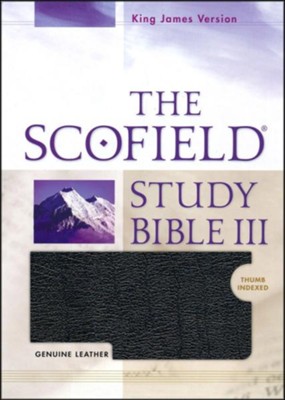 KJV Scofield Study Bible Genuine Leather, Black Thumb-Indexed   -     Edited By: C.I. Scofield
