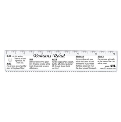 Romans' Road, Bible Study Ruler, Clear  - 