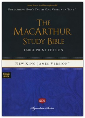 NKJV MacArthur Study Bible Large Print Hardcover Thumb-Indexed   -     By: John MacArthur
