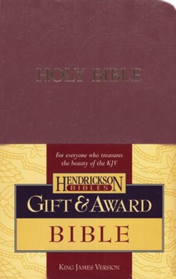 KJV Gift & Award Bible, Imitation leather, Burgundy  , Hendrickson Publishers  - 