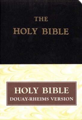 Douay-Rheims Bible, Genuine Leather, Black  -     Edited By: Bishop Richard Challoner
