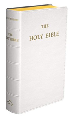 Douay-Rheims Pocket-Size Bible, Genuine Leather, White  -     Edited By: Bishop Richard Challoner
