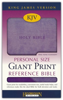 The KJV Personal-Size Giant-Print Reference Bible, Lilac/Violet Flexisoft  - 