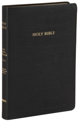 KJV Large Print Thinline Reference Bible Genuine Leather black  - 