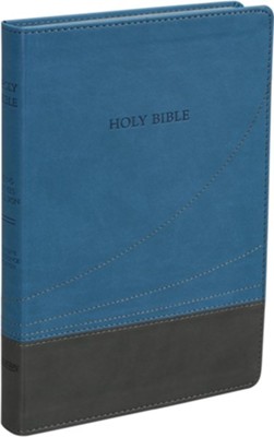 KJV Large Print Thinline Reference Bible Flexisoft Slate/Blue  - 