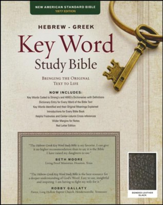 Key Word Study Bible NASB (2008 new edition), Bonded Black Leather  - 