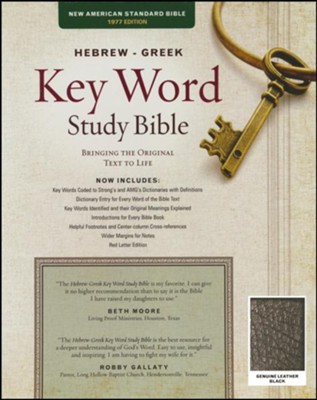 NASB Key Word Study Bible, Genuine Black Leather   - 