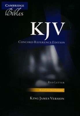 KJV Concord Reference, Calf Split Leather, Thumb-Indexed, black  - 