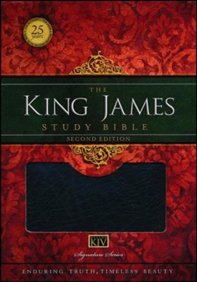 King James Study Bible, Second Edition, Bonded Leather, Black  - 