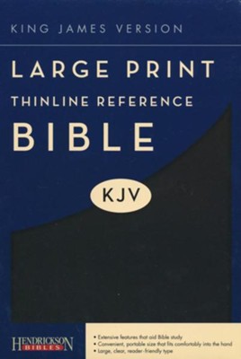 KJV Large Print Thinline Reference Bible Flexisoft Black  - 
