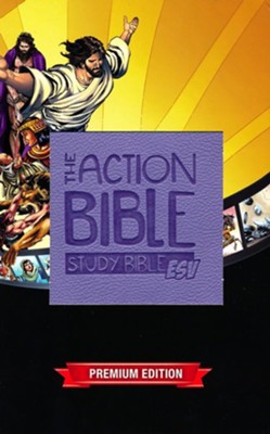 ESV Action Study Bible Girls, Virtual Leather, Purple   - 