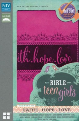 NIV Bible for Teen Girls--soft leather-look, pink  - 