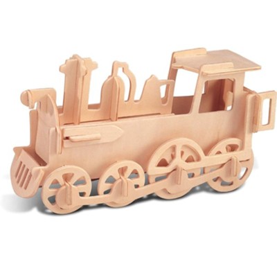Woodcraft Construction Kit: Rolling Locomotive, 3D Puzzle   - 