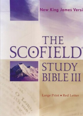 NKJV Scofield Study Bible III, Largeprint, Bonded  Leather, Thumb Indexed, Burgundy  - 