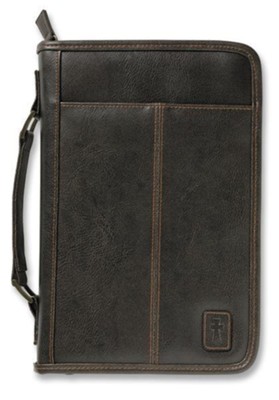 Aviator Style Bible Cover with Handle, Brown, Extra Large  - 