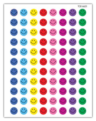 Mini Happy Face Sparkle Sticker Valu-Pak (440 per pack)   - 