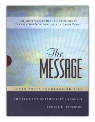 The Message Bible: Large Print Edition, Burgundy Leather-look  -     By: Eugene H. Peterson
