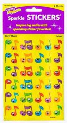 Merry Music Sparkle Stickers  - 