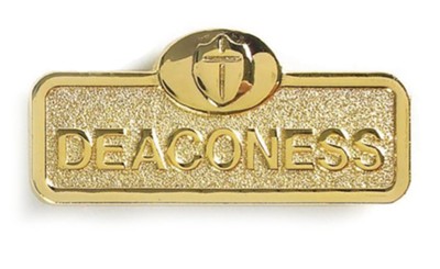 Deaconess Badge with Cross, Brass      - 