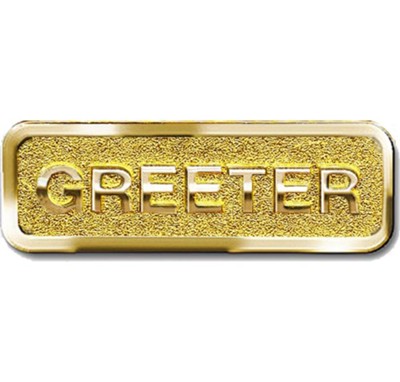 Greeter Badge, Brass   - 