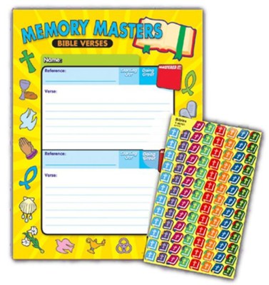 Memory Masters Progress Charts, Christian Symbols   - 