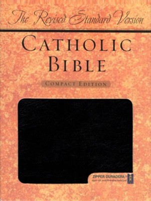 The Revised Standard Version Catholic Bible Compact Edition-Duradera, black with zipper  - 