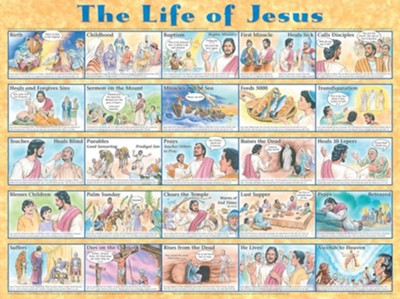 Life of Jesus Laminated Wall Chart   - 