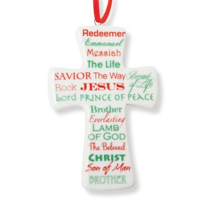 Names Of Jesus Cross Ornament   - 