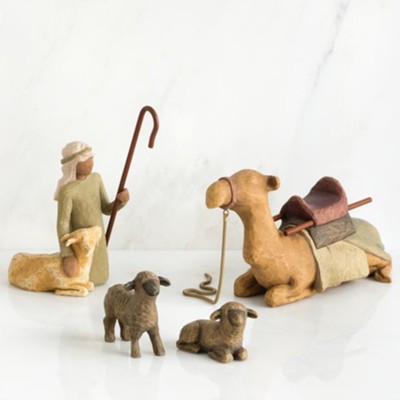 Nativity, Shepherd and Animals Figurine, Willow Tree &reg;    -     By: Susan Lordi

