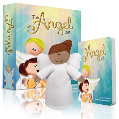 Keepsake Angel Gift Box Set, Tan Skin Girl