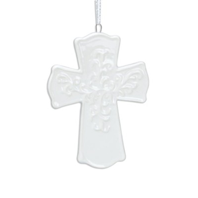 Cross Porcelain Ornament   - 