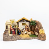 Real Life Nativity Deluxe Lighted Panorama