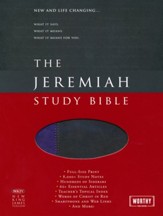 NKJV Jeremiah Study Bible, Limited Edition--soft leather-look, gray/purple - Imperfectly Imprinted Bibles